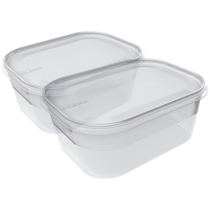 Plastic diepvriesdozenset Helsinki, 0,7 liter, set van 2